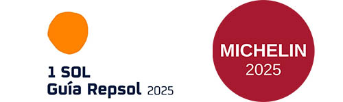 logos-repsol-michelin-2025 Logo de Guía Repsol y Guía Michelin obtenidos por ser establecimiento recomendado.